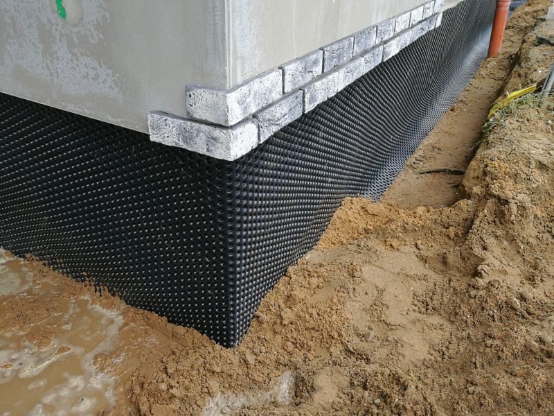 Waterproofing Application on a Foundation